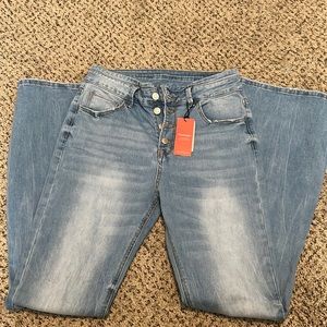 Flamingo flare button fly jeans